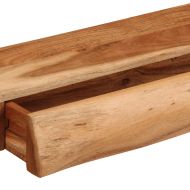 Стенни рафтове, 2 бр, 60x17x8 см, акациево дърво масив