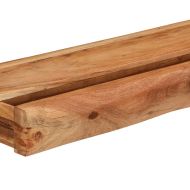 Стенни рафтове, 2 бр, 100x17x8 см, акациево дърво масив