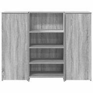 Приемно бюро, сив сонома, 135x50x103,5 см, инженерно дърво