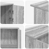 Приемно бюро, сив сонома, 135x50x103,5 см, инженерно дърво