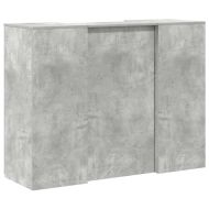 Приемно бюро, бетонно сиво, 135x50x103,5 см, инженерно дърво