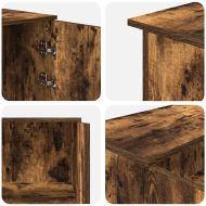 Приемно бюро, опушен дъб, 155x50x103,5 см, инженерно дърво