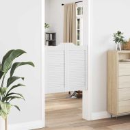 Врати с люлеещ се дизайн 1 чифт бели 80x80 cm