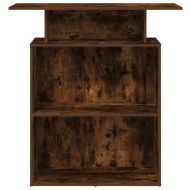 Приемно бюро, опушен дъб, 100x40x104 см, инженерно дърво