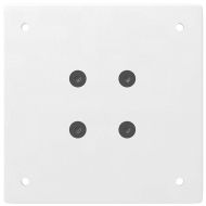 Крака за бар маса, 4 бр., бели, 110-112 см, стомана