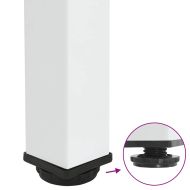 Крака за бар маса, 4 бр., бели, 110-112 см, стомана