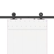 Комплект механизъм за плъзгаща врата, 152,5 см, стомана, черен