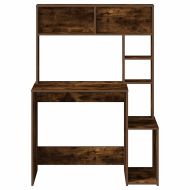 Бюро с рафтове, опушен дъб, 100x45x140 см, инженерно дърво