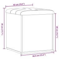 Пейка за съхранение Старо дърво 42x42x45 cm Инженерна дървесина