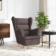 Фотьойл тъмнокафяв 74x84x100 cm плат