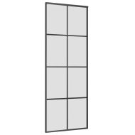 Плъзгаща се врата с обков черна 76x205 см ESG стъкло