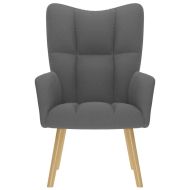 Релакс стол, тъмносив, текстил