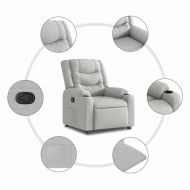 Recliner Chair Cloud Grey Fabric