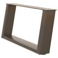 Крака за масичка за кафе, U-образни, 2 бр., естествена стомана, 60 x (30-31) см, стомана