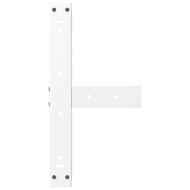 Крака за масичка за кафе, Т-образни, 2 бр., бели, 40x25x(30-31) см, стомана