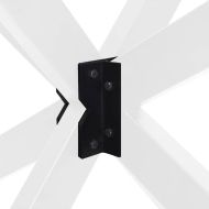 Крак за масичка за кафе, форма на паяк, бял, 98x58x(42-43) см, стомана