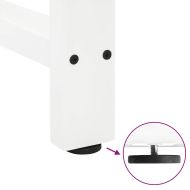 Крака за масичка за кафе, бели, 2 бр., 28 x (42-43) см, стомана