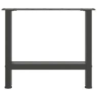 Крака за масичка за кафе, антрацит, 2 бр., 60 x (42-43) см, стомана