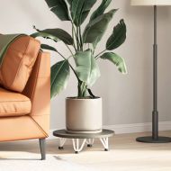 Крака тип „фиби“ за масичка за кафе, 4 бр., бели, 10 см, масивна стомана