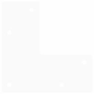 Крака тип „фиби“ за масичка за кафе, 4 бр., бели, 10 см, масивна стомана