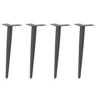 Крака за масичка за кафе, конична форма, 4 бр., антрацит, 30-31 см, стомана