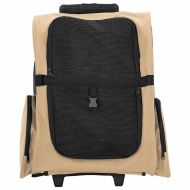 Количка за домашни любимци 3 в 1, дизайн, пясъчен цвят, 48x32x(57-106) см, оксфордски плат