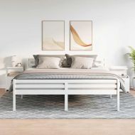 Нощни шкафчета, 2 бр. с 2 чекмеджета, бели, 40x36,5x62 см