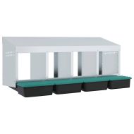 Кутия за пилета с 4 отделения, за стенен монтаж, поцинкована стомана