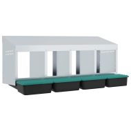 Кутия за пилета с 4 отделения, за стенен монтаж, поцинкована стомана