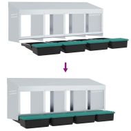 Кутия за пилета с 4 отделения, за стенен монтаж, поцинкована стомана