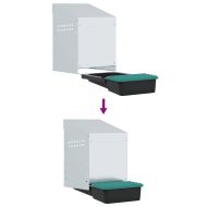 Кутия за пилета с 1 отделение, за стенен монтаж, поцинкована стомана