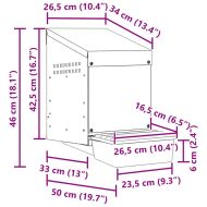Кутия за пилета с 1 отделение, за стенен монтаж, поцинкована стомана
