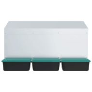 Кутия за пилета с 3 отделения, за стенен монтаж, поцинкована стомана