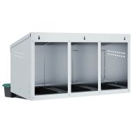 Кутия за пилета с 3 отделения, за стенен монтаж, поцинкована стомана