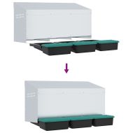 Кутия за пилета с 3 отделения, за стенен монтаж, поцинкована стомана