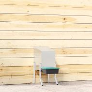 Кутия за гнездене за пилета с 1 отделение и крака, поцинкована стомана