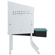 Кутия за гнездене за пилета с 1 отделение и крака, поцинкована стомана