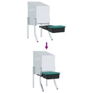 Кутия за гнездене за пилета с 1 отделение и крака, поцинкована стомана