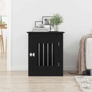 Кучешка клетка, черен дъб, 75x55x65 см, инженерно дърво