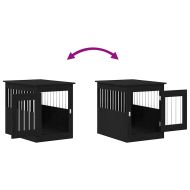 Кучешка клетка, черен дъб, 75x55x65 см, инженерно дърво