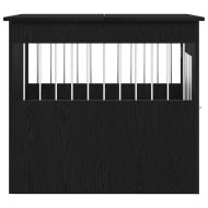 Кучешка клетка, черен дъб, 80x64,5x71 см, инженерно дърво