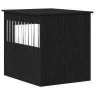 Кучешка клетка, черен дъб, 80x64,5x71 см, инженерно дърво