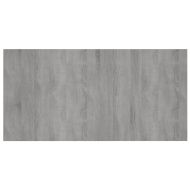 Горна табла за легло с шкафчета, сив сонома, инженерно дърво