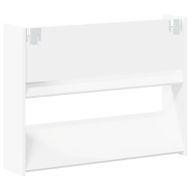 Стенни шкафове за обувки, 2 бр, бели, 80x18x60 см, ПДЧ