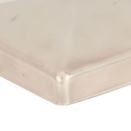 Пирамидни капаци за оградни стълбове 6 бр инокс 91x91 мм