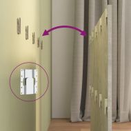 Горна табла за легло с шкафчета, бетонно сива, инженерно дърво