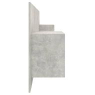 Горна табла за легло с шкафчета бетонно сиво инженерно дърво