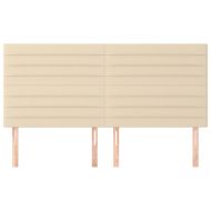 Табла за легло, кремава, 180x5x118/128 см, плат