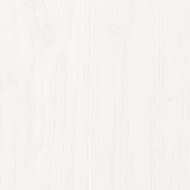 LED рамка за легло, бяла, 140x200 см, масивно дърво