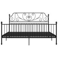 Рамка за легло, черна, метал, 200x200 cм